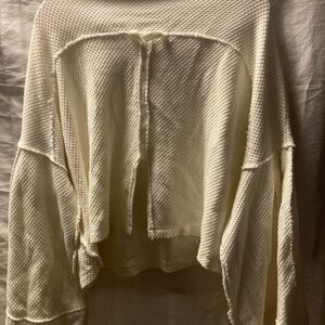 We The Free Cream Textured Women's Poncho type top.